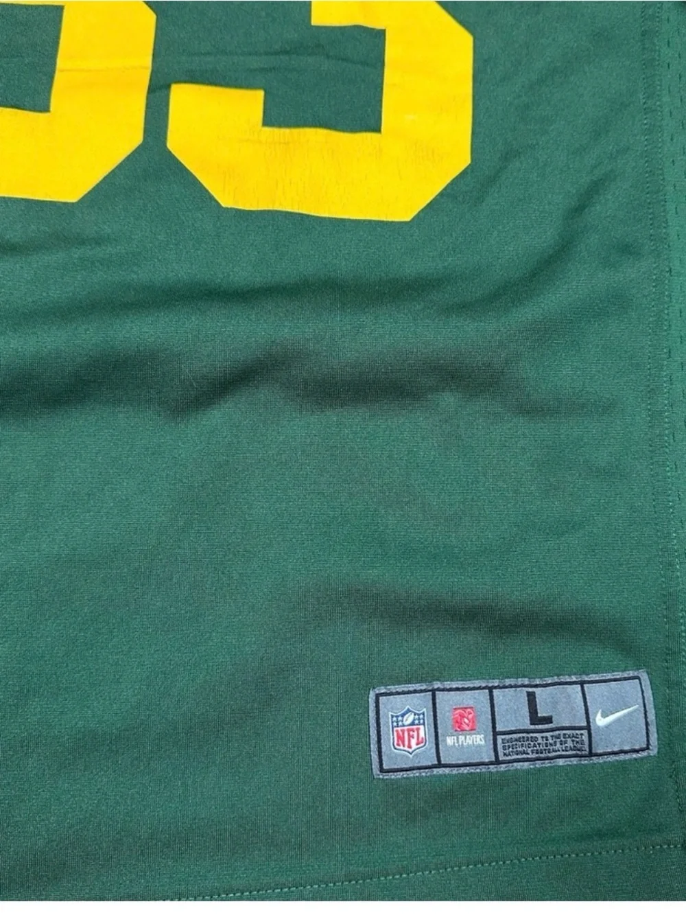 Nike Green and Yellow Kids Football Jersey #33